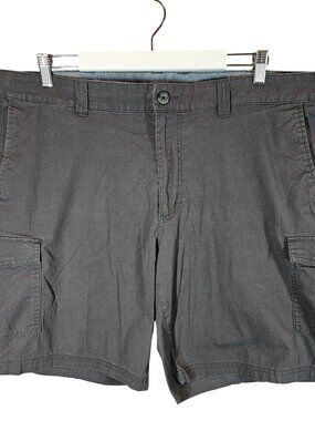 Columbia Mens 42 Cargo Shorts Gray Cotton Blend Hiking vacation light weight